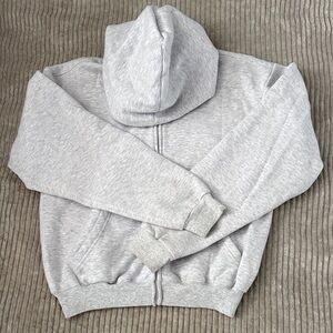 Skims Gray Zip-Up Hoodie